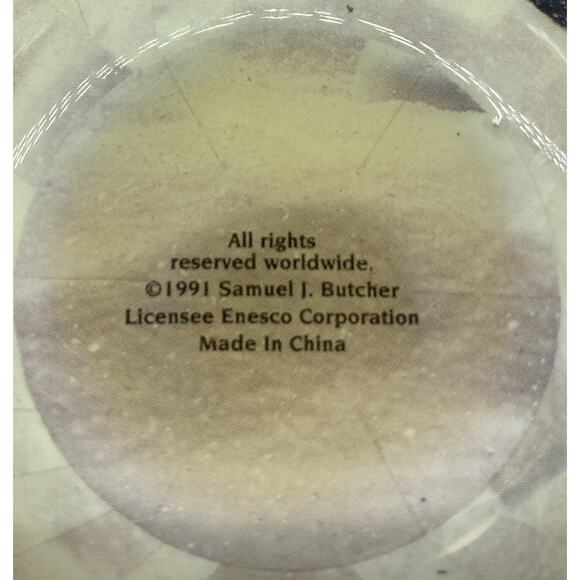 Vintage Precious Moments Decoupage Christmas Tree Ornaments Enesco Lot of 4 EUC - Picture 9 of 9